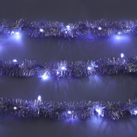 Girland "Mishura" 2 m Rosa, IP20, silver thread, 44 LED, 8 layers, d = 3 cm, white glow, AAX2-2