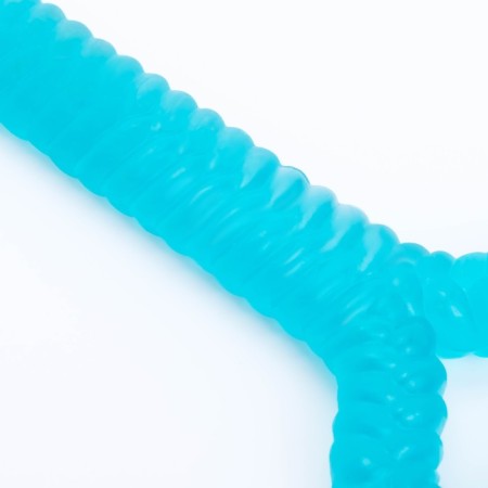 Dog toy "Big Bone", glowing in the dark, massage, 32 x 11, blue-1
