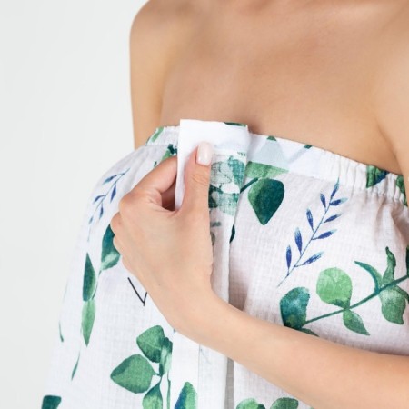 A towel for the bath "Eucalypt" female Pareo, 80x150 ± 4 cm, 100% cotton, waffe. canvas, 160 g/m2-7
