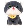 Soft toy "cat", size 21 cm, gray color