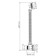 Bath siphon Wasserkraft A203, 1 1/2 ", overflow, click/clack, brass/PVC, gold