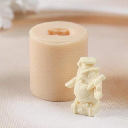 Silicone Mold "Scientific Owl No. 2" 4x4.2x4.2 cm-3