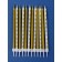 Set of candles for the Cake "Rombics", 12 pcs, gold and white