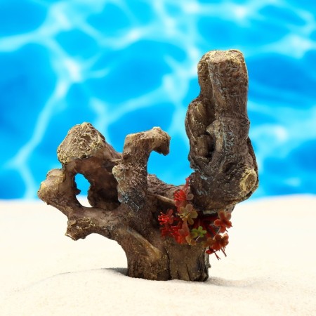 Decor for the aquarium "Stroke with grass", 11 x 7.5 x 8 cm