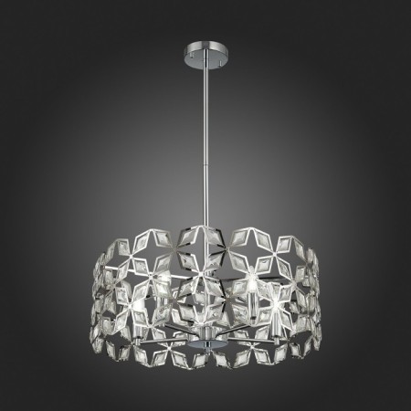 Suspension lamp ST LUCE. SL1104.103.05. CASTO. 5x60 watts, E14, 58x58x23 cm, chromium color-10