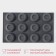 Form for baking and mousse desserts Konfinetta "FOLD", silicone, 28.8 × 17.1 × 2.6 cm, 12 cells (4.2 × 2.5 cm), color gray color