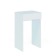 Folding table "SP-21", 446 × 356 × 740 (1080) mm, mirror, white color