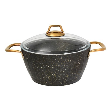 A set of dishes of 3 objects: 2 pots, pan, black color, 2.8/4.3 l/26 cm-4