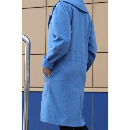 Female coat, size 44, blue color-10