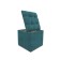 Puff with a lid and weighting, 400 × 400 × 420 mm, Savana plus matting, Mint color