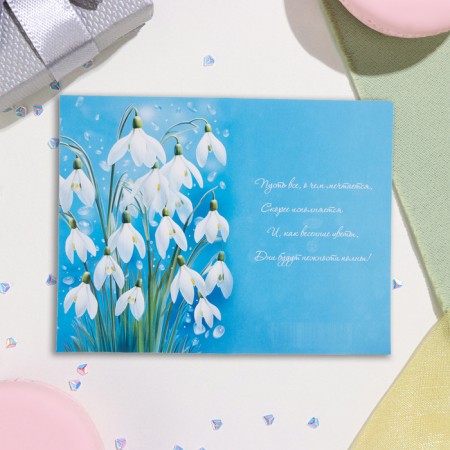 Postcard "March 8" Snowsters, 12.5x19.5 cm-1