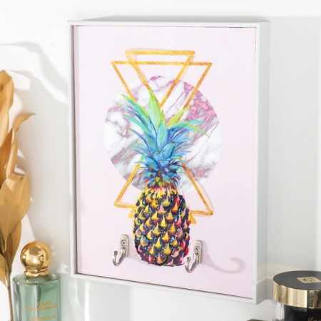 Decorative hooks 2 hooks "pineapple and geometry" 19x24 cm-1