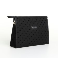 Cosmetic bag with lightning, black color