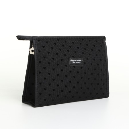 Cosmetic bag with lightning, black color