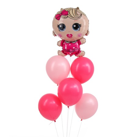 Букет из шаров «Mini Princess», фольга, латекс, набор из 6 шт.-1