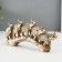 Polystone souvenir "Five elephants on a stone in blankets with fringe" 11x24.5x4.5 cm