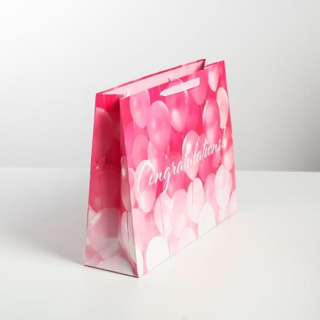 Gift Laminated Horizontal Package, Packaging, Congratulations!, L 40 x 31 x 11.5 cm-1