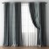 Curtains "Kirste" 240 x 270 cm - 2 pcs, tulle 500 x 270 cm, wet asphalt