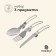 Set of folding tourist devices Maclay: knife, fork, spoon