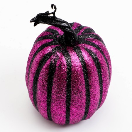 Decor "Pumpkin" in purple 9.5x9.5x12 cm-2