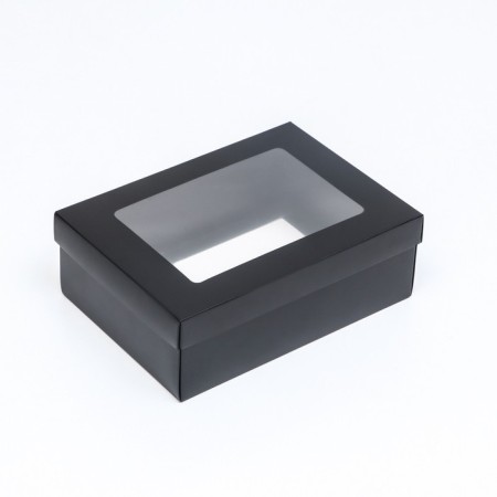 Folding box "Black", with a window 21 x 15 x 7 cm-1