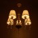 Bridget chandelier 5he14 40W patinated gold 59x59x32 cm Bayerlux