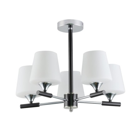 Lamp Ceiling Economy light 74219/5CR+BK WT, 5x60W, E27, 39x50x50 cm, chromium color