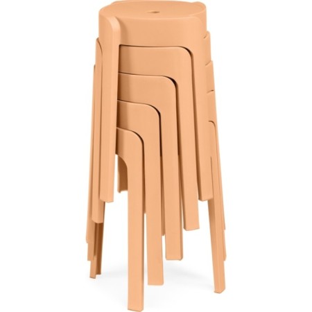 Stool BOVEL Plastic, orange 28x28x45 cm-4
