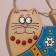Панно "Котик", 7х8 см, майолика