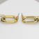 Earrings Metal “Chain” disk, 3 links, golden-black color