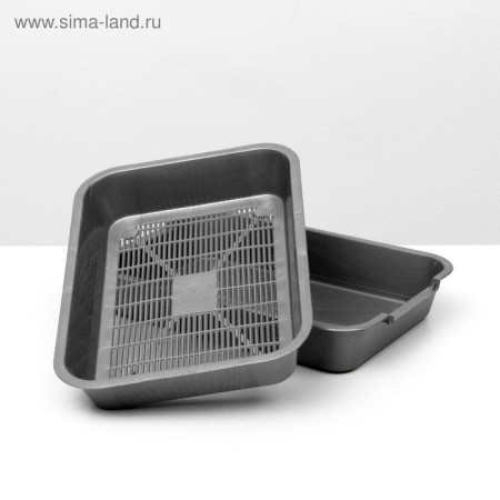 Medium pearl toilet with a mesh of 36 x 26 x 6.5 cm, silver-4