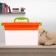 Container for storage with a lid and liner 6.5 l, color orange