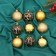 Set of balls plastic D-6 cm, 9 pcs "Aviva" gold