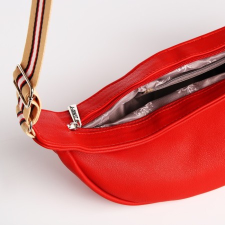 Cross-Bodi, L-Craft on the zipper, long belt, red color-4