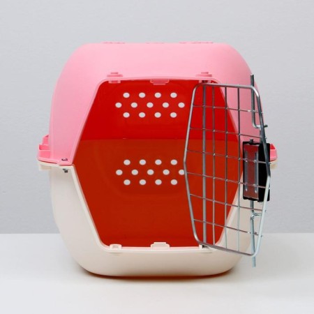Carriage for animals is plastic, 47.5 x 33 x 31 cm, pink-6