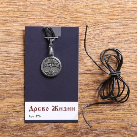 The amulet "Tree of life", metal pudter, art casting, d = 25 mm-2