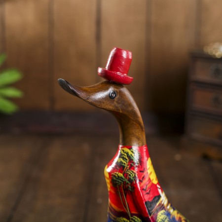 Souvenir "Duck with landscape" wood 13x9x27 cm-4