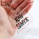 Acrylic key a keychain with a joke "I want a vinyl", diam. 6 cm