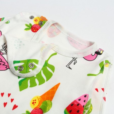Kit for children (swing, slider), white color/flamingos, height 56 ​​cm-2