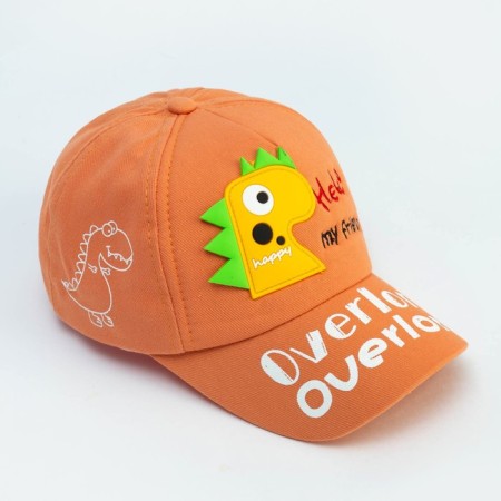 Children's cap "Dino" minku orange color, rn 52-54