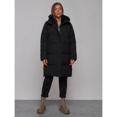 Coat insulated winter female, size 44, black color