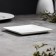 Summary Metal "plate", 12.6x12.6x1.3 cm, white