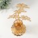 Summary metal, glass per 1 candle "Tree branches" d = 4.7 cm, gold 12.3x13.5x20 cm