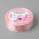 Satin tape with embossing "Marble", 25 mm × 18 ± 1 m, pink color/gold No. 043