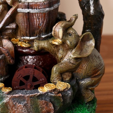 Fountain "Elephants with coins" 19x28 cm (with backlight)-1