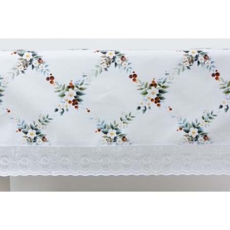 MEIWA tablecloth, 122 x 152 cm, roll 10 pcs, white/green color-2