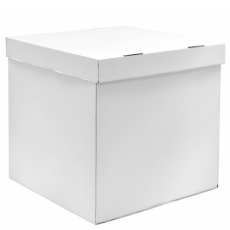 Box for balloons with “unicorns” stickers, white, 70x70x70 cm, set of 5 pcs.