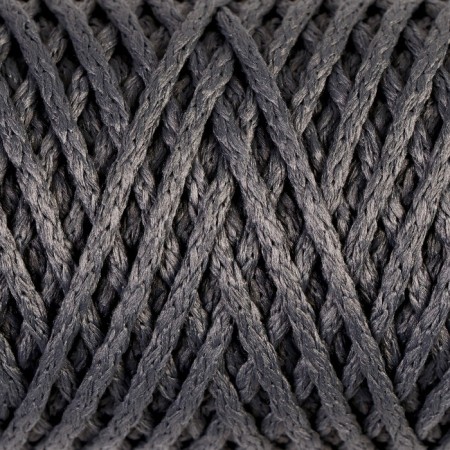 Knitting cord "Classic" without a core 100% polyester width 4mm 100m (gray)