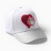 Cap for girls Minaku "heart" color white, rn 52