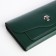 Women's wallet on magnet, green color